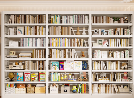 铁艺家用书架置物架儿童绘本收纳架客厅书柜铁架落地多层钢制货架