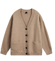 慵懒风连帽针织开衫外套女春季小个子上衣