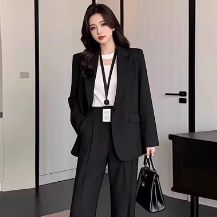 平驳领小西装外套女小个子休闲西服上衣